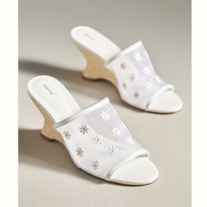 Maeve Mesh Daisy Wedge Heels